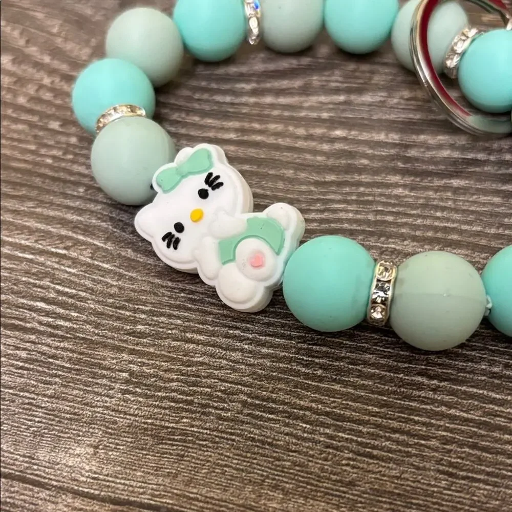 Hello Kitty Bracelet with Wristlet And Keychain